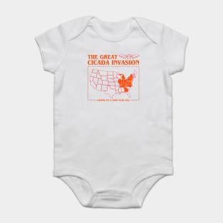 Cicada Invasion Coming to These States in US Map Cool Baby Bodysuit